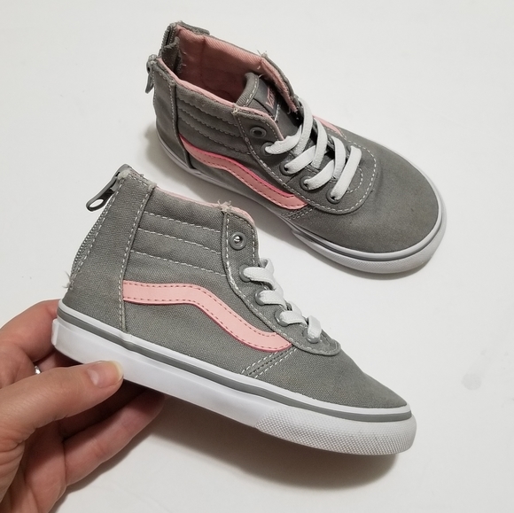 pink gray vans